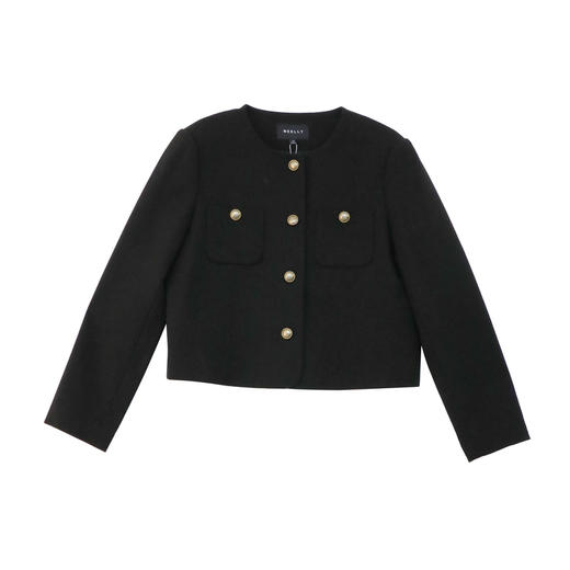 NEELLY纳俪2024秋商场同款法式高级感气质小香风短外套女新款正肩N24084C04634 商品图3