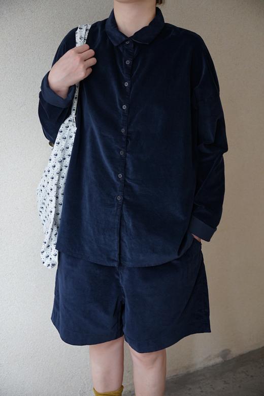 ALBUM DI FAMIGLIA 天鹅绒小短领衬衫 商品图4