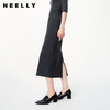 NEELLY纳俪2024秋商场同款轻熟气质半身裙女新款通勤收腰后开叉N24091E01179 商品缩略图0