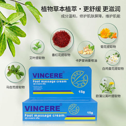 泰国VINCERE 脚部舒缓膏 15g/支 商品图1