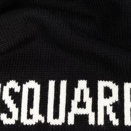 【二】DSQUARED2 男士字母徽标提花羊毛针织围巾 黑色 KNM0164 01W04328 2124 商品图1