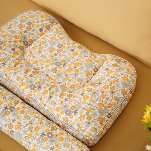 森系碎花分区枕苦荞壳分区枕头圆柱护颈椎助睡眠成人不塌陷不变形可拆洗 商品图2