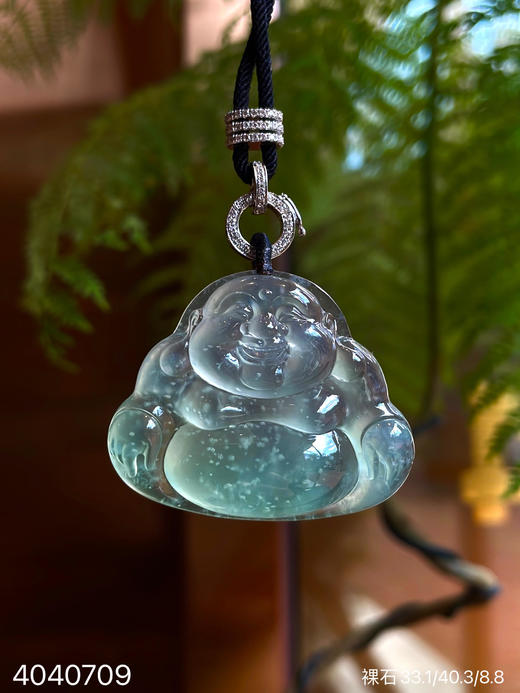 玻璃种木那飘翠佛公吊坠【4040709】具体价格微信咨询 商品图3