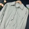 【秋上新】中长韩系条纹衬衫-喜出 商品缩略图2
