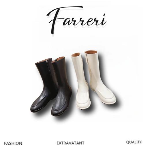 【莞产】  #中筒靴  极简高级平底靴（DH） 商品图0