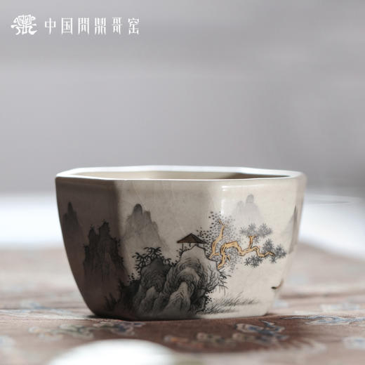 问鼎哥窑碎玉系列传世款禅渊杯（山水） 商品图0