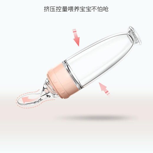 儿童餐具米糊勺米糊瓶奶瓶挤压式喂养勺吃米粉硅胶勺子喂食器辅食勺 商品图1