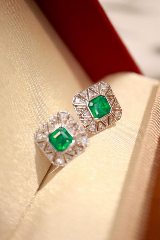 0.87克拉祖母绿耳钉 商品图4