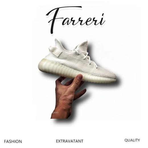 yeezy 350 纯白冰淇淋 鞋子 商品图0