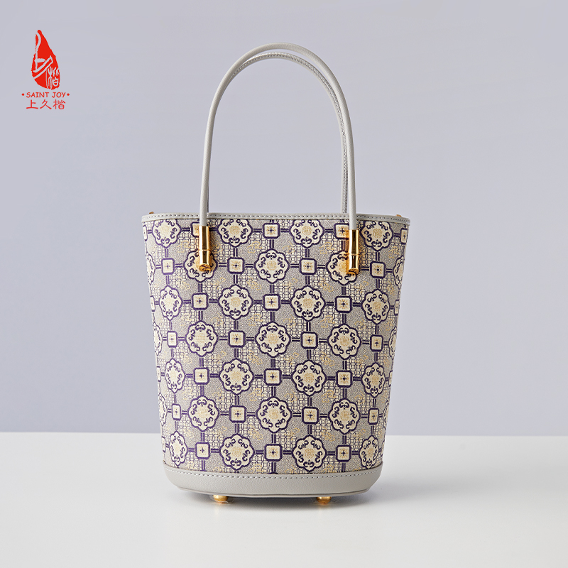 SAINTJOY/上久楷  宋锦拎包 手拎包 圆福纹 BWS24A0104-E（不含礼盒包装）