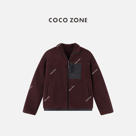 COCO ZONE 设计感撞色拼接外套气质立领女士上衣CC1C2061