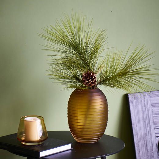 简约轻奢手工磨刻创意菠萝罐花瓶客厅插花现代玄关茶几餐桌花瓶 商品图1