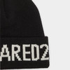 【一】DSQUARED2 男士字母徽标提花羊毛针织帽子 黑色 KNM0161 01W04328 2124 商品缩略图2