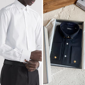 现货 THS 9.7-限时 TF家 男士 007款法式袖扣领钉礼盒装衬衫 2色 AG1295