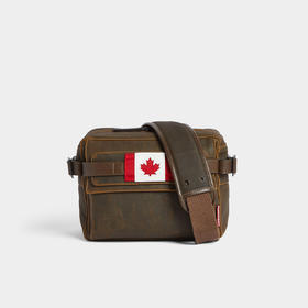 【二】DSQUARED2 男士加拿大国旗单肩斜挎包 棕色 CBM0063 00307640 8062