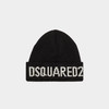 【一】DSQUARED2 男士字母徽标提花羊毛针织帽子 黑色 KNM0161 01W04328 2124 商品缩略图0