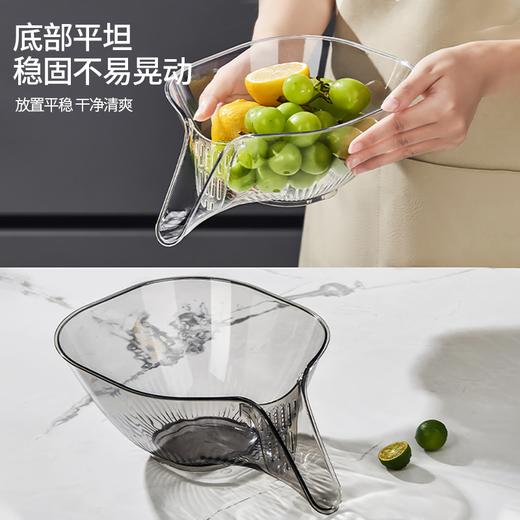 多功能沥水篮洗米筛果蔬收纳篮洗水果盘厨房沥水盆淘菜篮子洗菜盆 商品图1