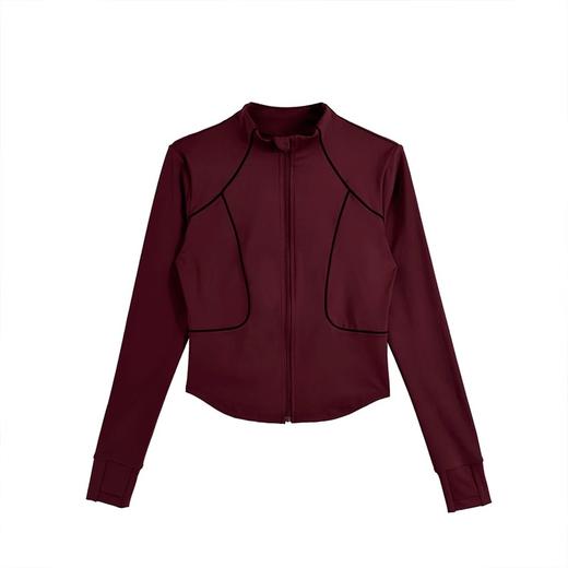 跃牌【健舞健美】系列 高弹运动外套女新款立领修身显瘦瑜伽服8682 商品图4