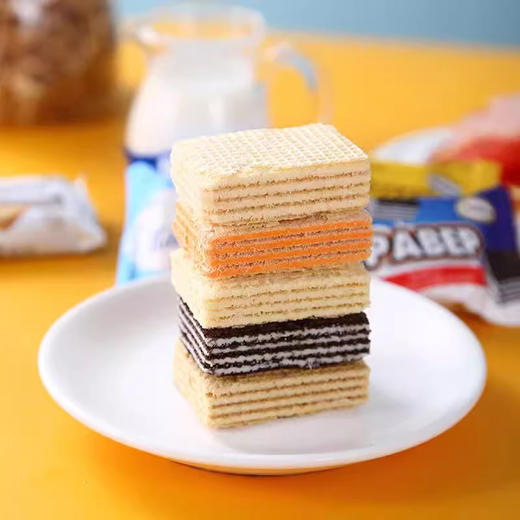 【中欧班列精选】俄罗斯阿孔特小农庄冰淇淋奶酪威化饼软口奶油夹心威化饼干408g/袋  原装进口 商品图6