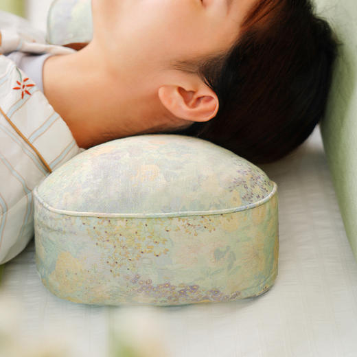 春日写意系列哑铃枕骨头枕护颈椎成人家用高端睡觉睡眠四可拆洗 商品图2