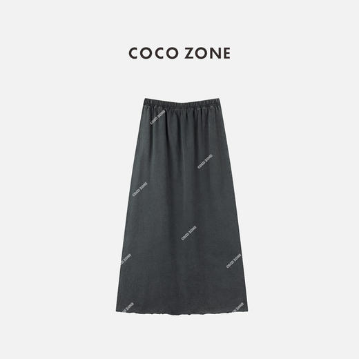 COCO ZONE 100棉时尚纯色显瘦松紧腰半身裙CC2C1643 商品图1