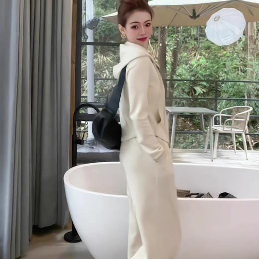 跃牌【健舞健美】系列 瑜伽套装女新款加厚保暖长袖连帽健身服户外跑步运动阔腿裤两件套8679+6973 商品图4