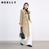 NEELLY纳俪2024秋商场同款中长款*双排扣风衣女新款通勤外套N24084F04601 商品缩略图0