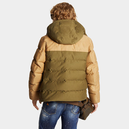 【一】DSQUARED2 男士灯芯绒领带帽羽绒服 混色 S74AM1503 D35141 726 商品图1