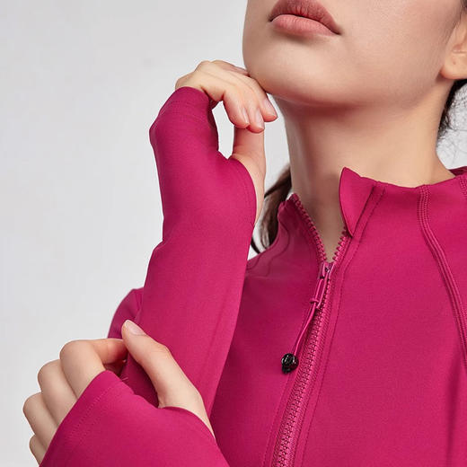 跃牌【健舞健美】系列 运动外套女秋冬新款修身显瘦拉链长袖8657 商品图3