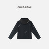 COCO ZONE 设计感拉链拼接女外套气质连帽上衣CC1C2062 商品缩略图1