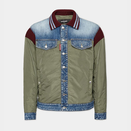 【一】DSQUARED2 男士校队牛仔棉服 混色 S74AM1514 S49197 707 商品图0