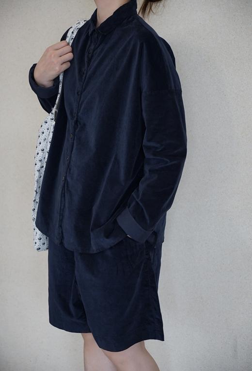 ALBUM DI FAMIGLIA 天鹅绒小短领衬衫 商品图7