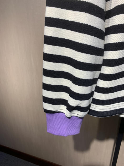 水淼2024秋冬新款黑白条猫咪针织衫9028 商品图7