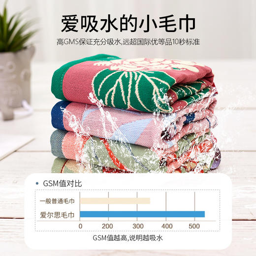 A类纯棉方巾纯棉家用洗脸巾柔软吸水不易掉毛儿童四层纱布小毛巾 商品图2