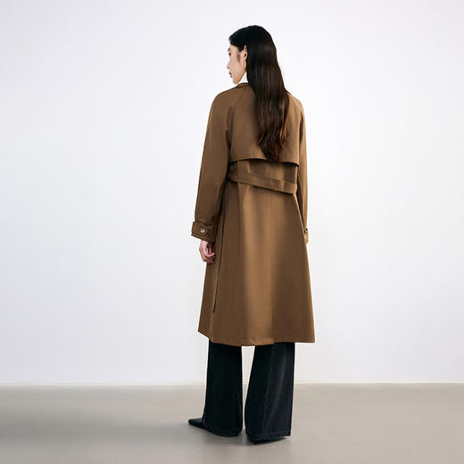 NEELLY纳俪2024秋商场同款气质通勤风衣女新款设计感西装领长外套N24084F04597 商品图1