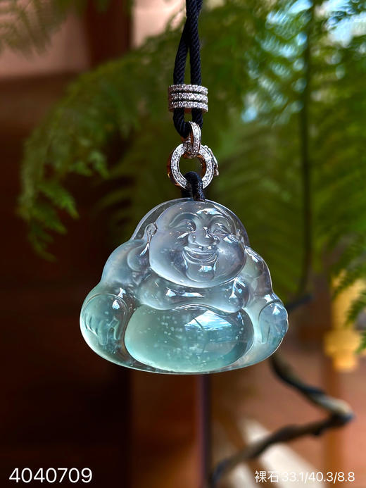 玻璃种木那飘翠佛公吊坠【4040709】具体价格微信咨询 商品图0