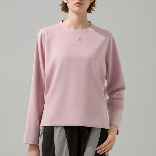 TAGX探观圆领卫衣女连帽蓝鲸丝高级轻盈运动宽松休闲抑菌早春 商品图2