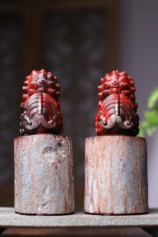 石狮°小叶紫檀拆房老料摆件8x7x18cm 商品图4