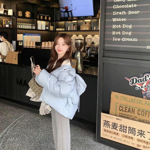 baby灰蓝S码 金蘑菇菇 小鹅包 / 口碑* 22国标95子羽绒 轻柔连帽俏皮羽绒服 商品图0