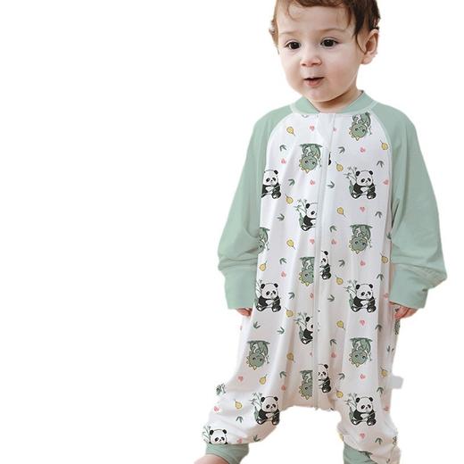 A类婴儿无骨纯棉长袖分腿睡袋男女宝宝四季卡通家居连体衣防踢被 商品图4