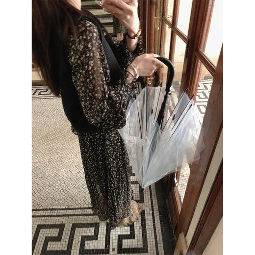 金蘑菇菇 优雅心事 /黑花裙裙 时髦甜 商品图1