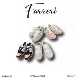 芬家 新款高低帮运动鞋 钻面绑带休闲鞋