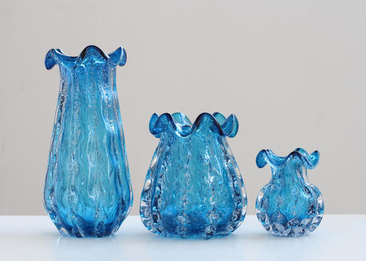 现代重工琥珀色气泡琉璃钱袋子花瓶摆件家居客厅水培样板间软装瓶 商品图8