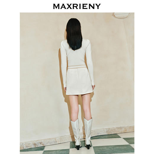 【商场同款-都市华丽日常】MAXRIENY烫钻缎面半裙宴会晚会穿搭女(货号:MC85SK034) 商品图3