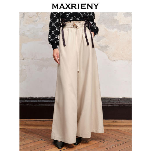 MAXRIENY复古芭蕾垂坠感阔腿裤秋长裤(货号:MC88PA566) 商品图2