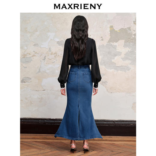 MAXRIENY*浪漫感流星钉钻鱼尾牛仔半裙(货号:MC88SK535) 商品图3