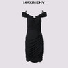 【浪漫上新-商场同款】MAXRIENY*派对抽褶一字肩吊带连衣裙(货号:MC85DR340) 商品缩略图4