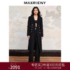 MAXRIENY极简复古感收腰双面呢羊毛大衣长款外套女(货号:MC88CT512) 商品缩略图0