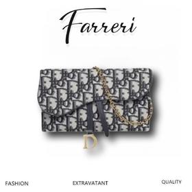 D家 oblique 钱包链条包，帆布拼皮系列 ！BDAD家