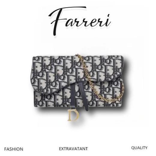 D家 oblique 钱包链条包，帆布拼皮系列 ！BDAD家 商品图0